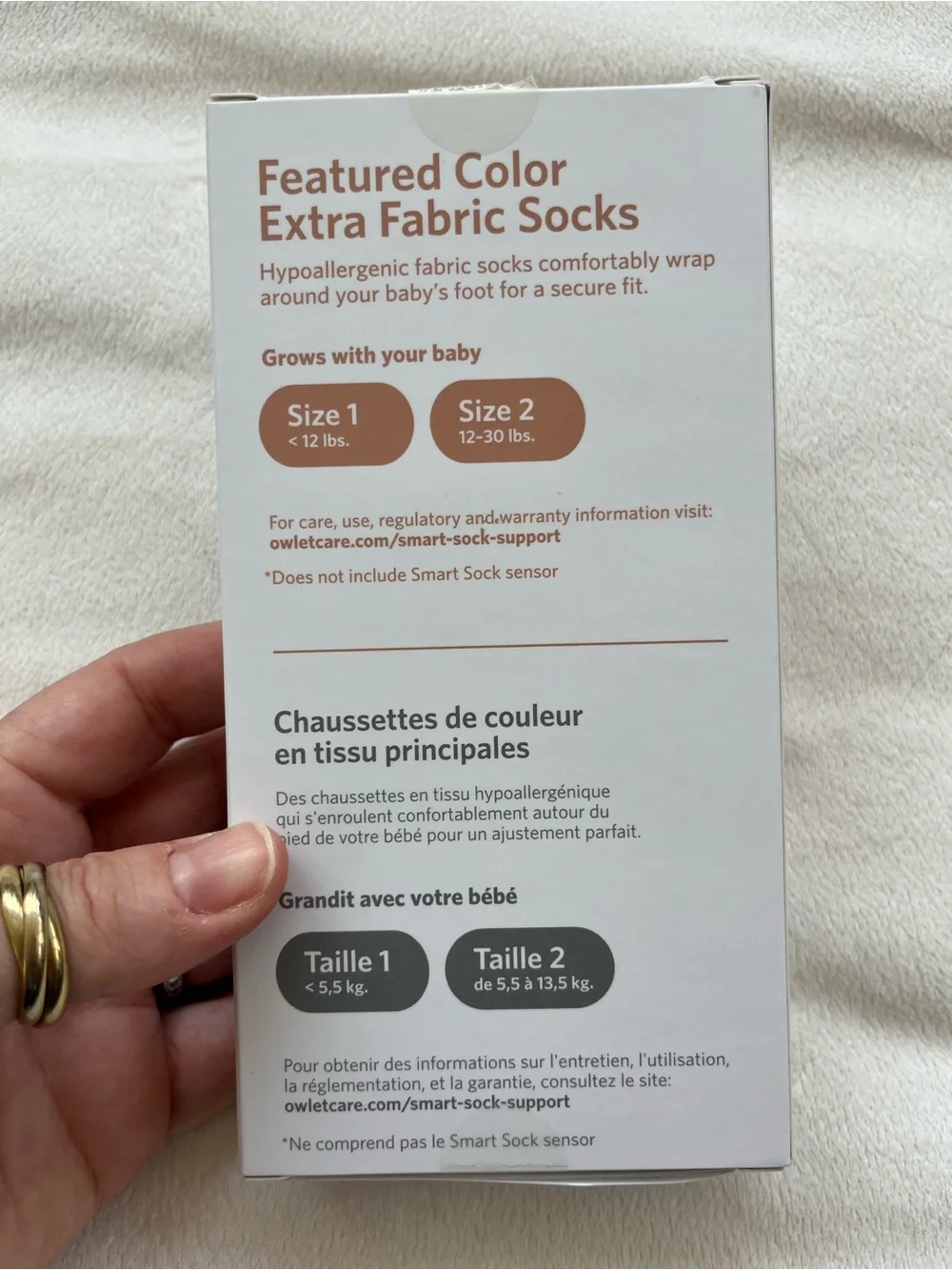 Owlet Extra Fabric Socks - Dusty Rose